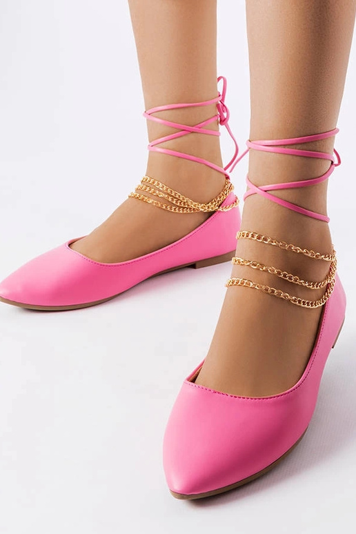 Rozā balerīnas ar dekoratīvu aizdari...