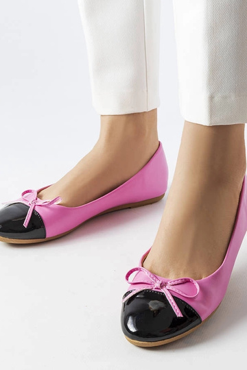 Despins Pink Patent Toe Balerinas