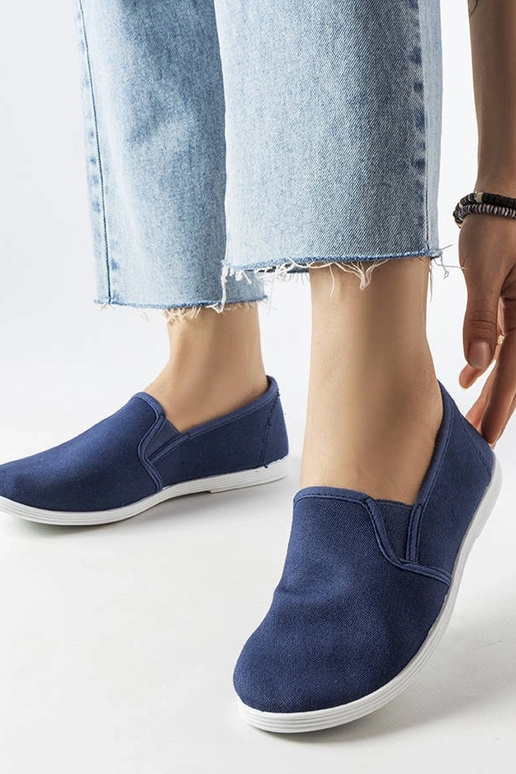 Quincy tumši zilas auduma kedas