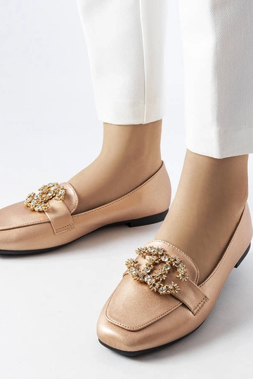 Zelta loafers ar cirkoniem...