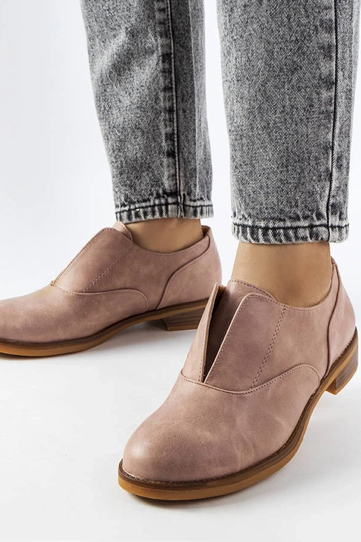 Rozā Burdett mākslīgās ādas puszābaki