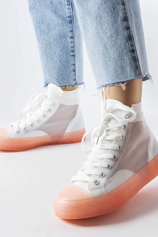 Baltas un rozā krāsas Nanterre kedas...