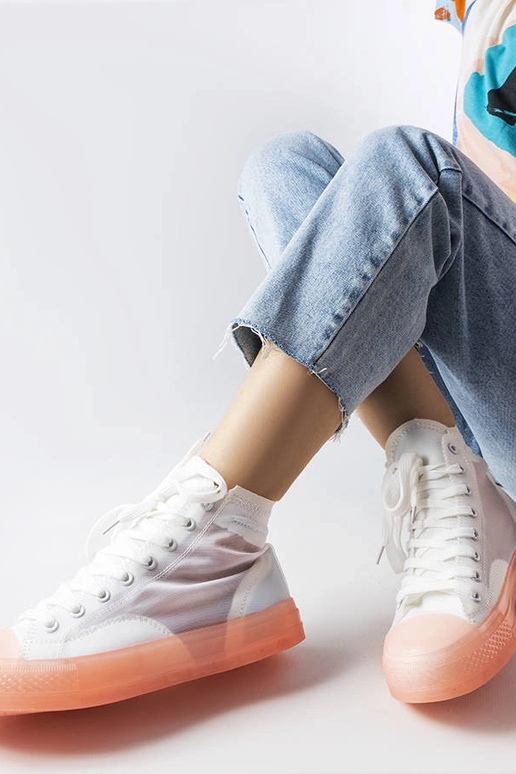 Baltas un rozā krāsas Nanterre kedas...