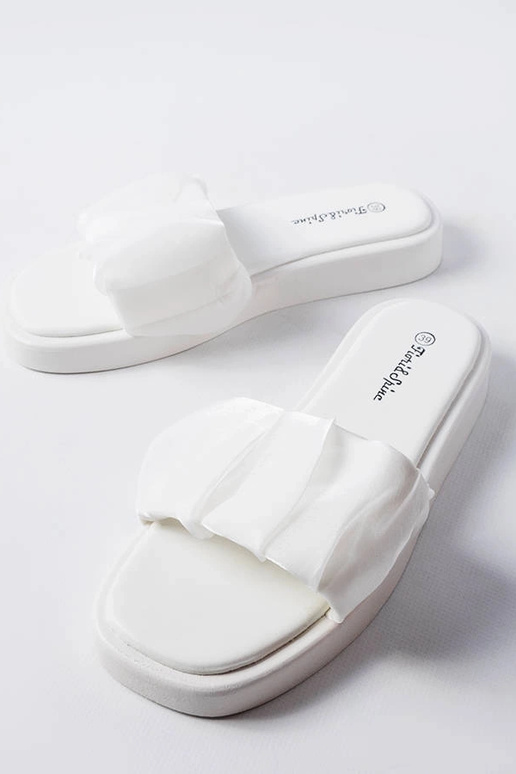 White Boulevard volānveida flip-flops