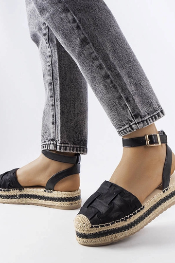 Melnas Lafrenière platformas espadrilas