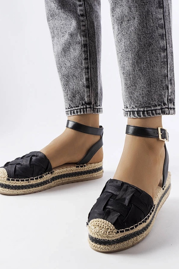 Melnas Lafrenière platformas espadrilas 2