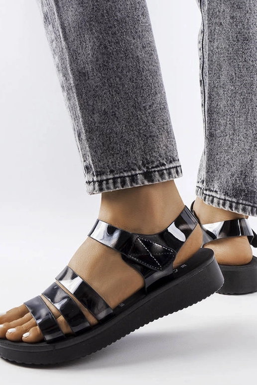 Covillon melnas lakādas ķīļveida...