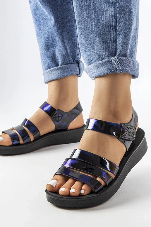 Tumši zilas Covillon Wedge sandales