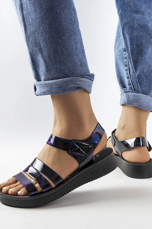 Tumši zilas Covillon Wedge sandales