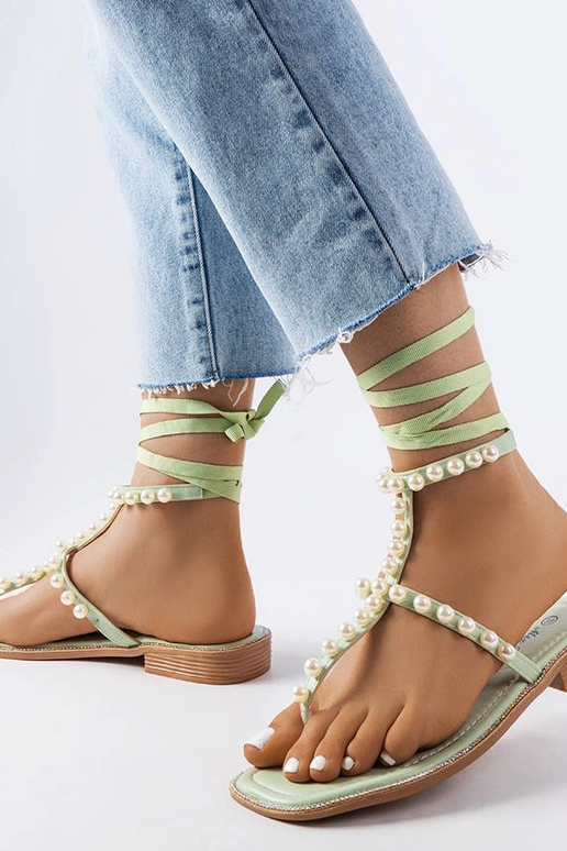 Zaļās pērļu sandales Graystone