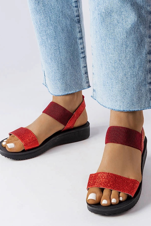 Amathousa Red Glitter sandales