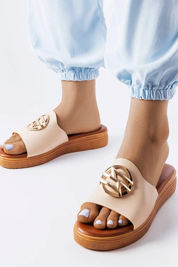 Michelle smilškrāsas platformas flip-flops