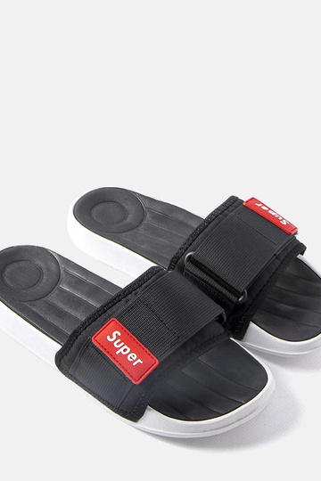 Alley Black, Velcro Regulējamas Flip-Flops vīriešiem