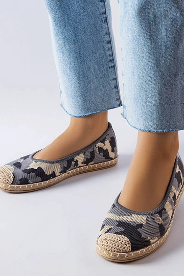 Benedum pelēkas uzvelkamas espadrilas