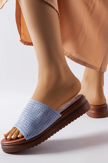 Idabel zilas ažūra flip-flops 2