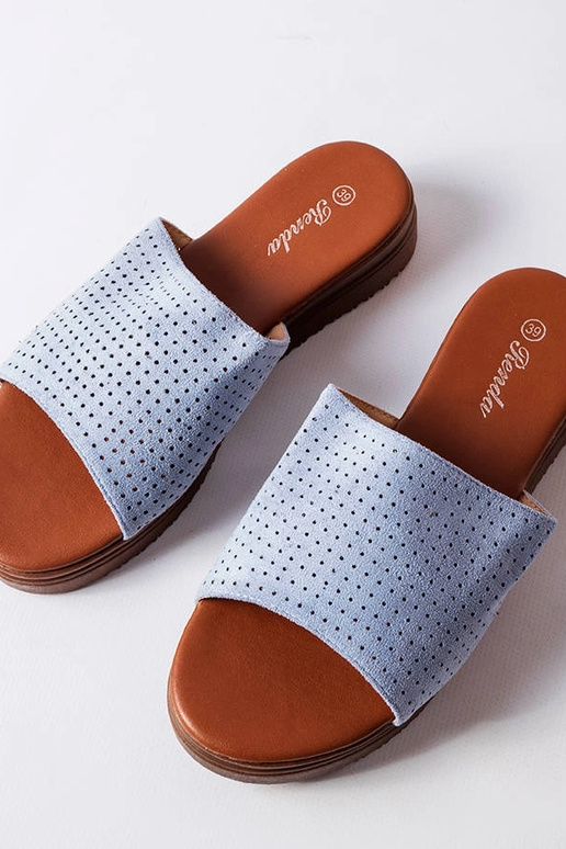 Idabel zilas ažūra flip-flops Idabel zilas ažūra flip-flops