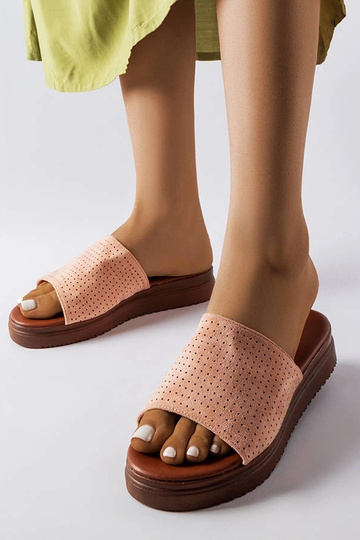 Rozā flip-flops ar ažūra augšdaļu Idabel 2