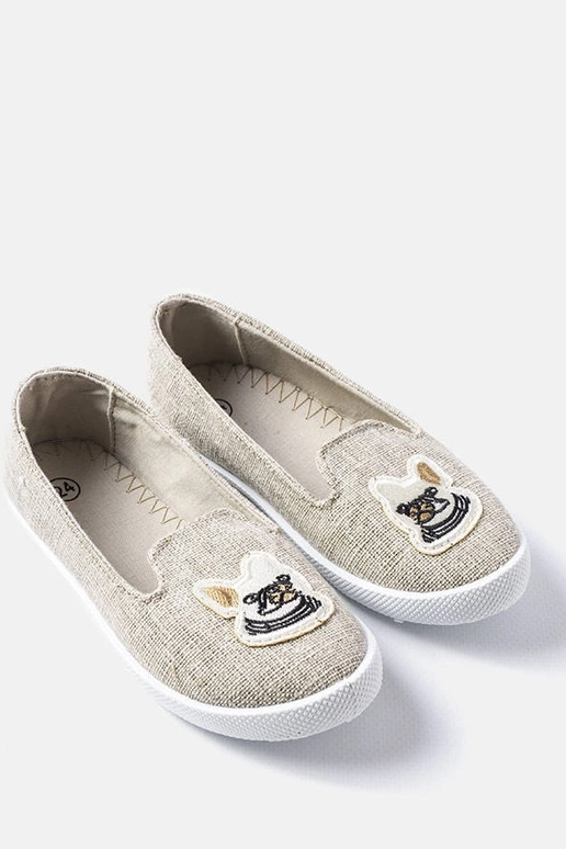 Pelēkas bērnu kedas ar Naomi aplikāciju