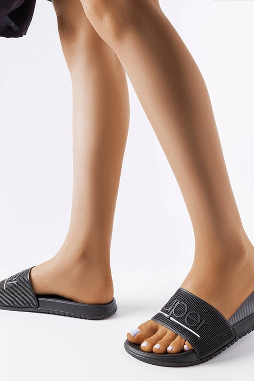 Melnas gumijas Azelio flip-flops