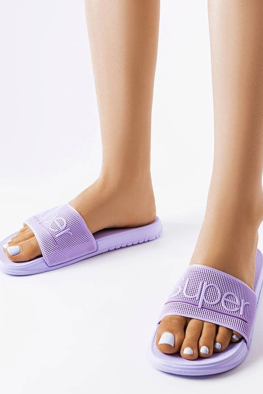 Azelio purpursarkanās gumijas flip-Flops