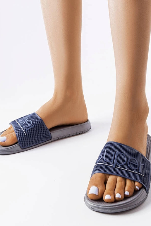 Azelio pelēkas gumijas flip-Flops