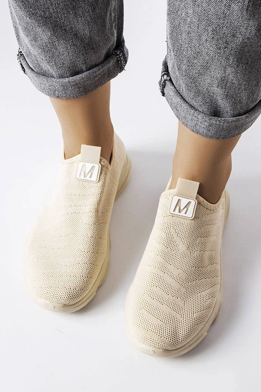 Bēša auduma sieviešu sporta apavi Aaron