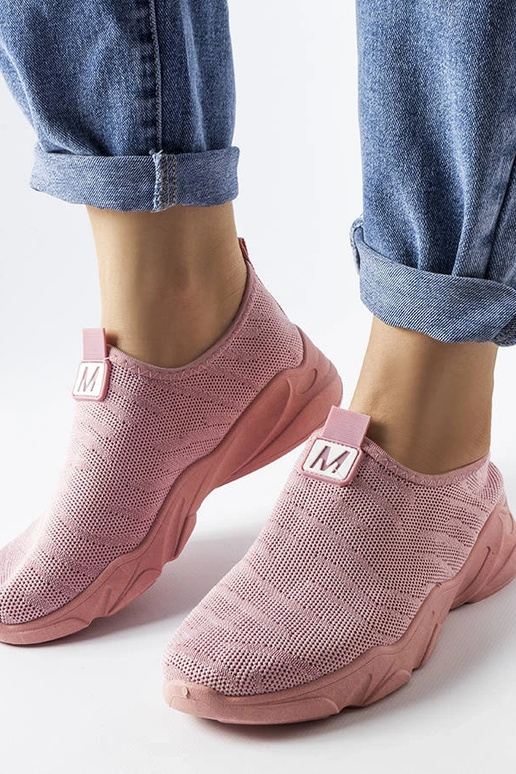 Rozā auduma sieviešu sporta apavi Aaron