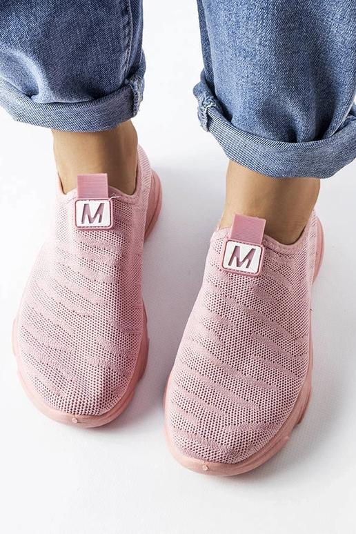 Rozā auduma sieviešu sporta apavi Aaron