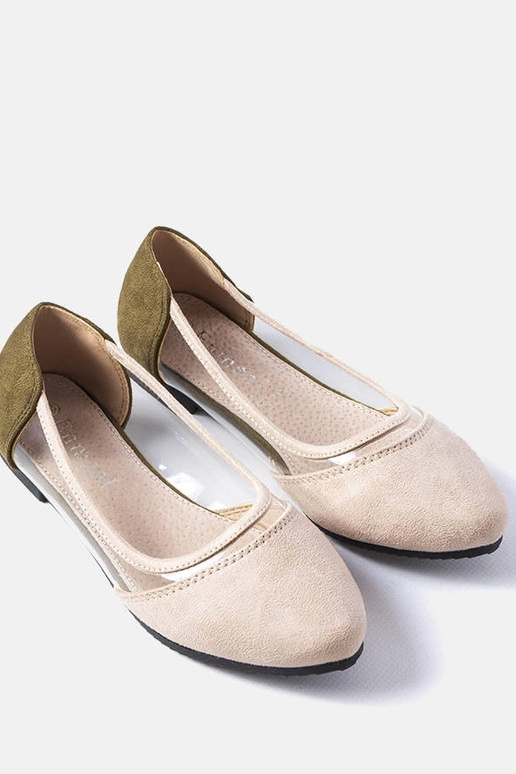 Kortes rozā un zaļas zamšādas baleta...