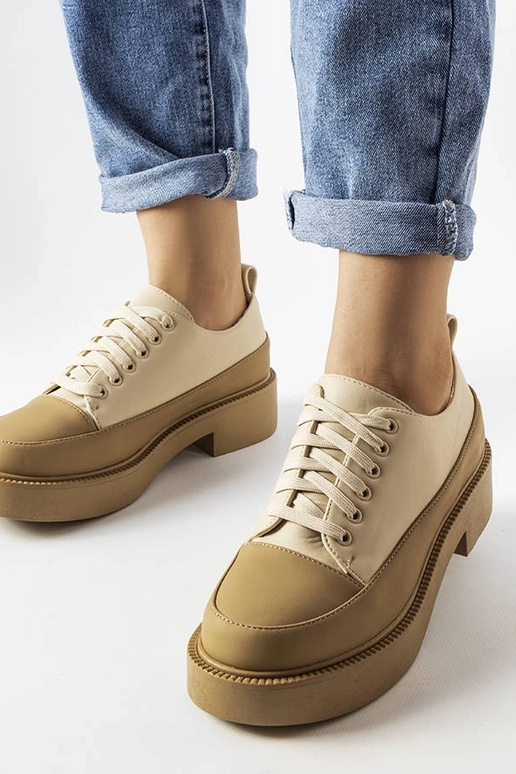 Tumši bēšas plakanas kurpes Merico