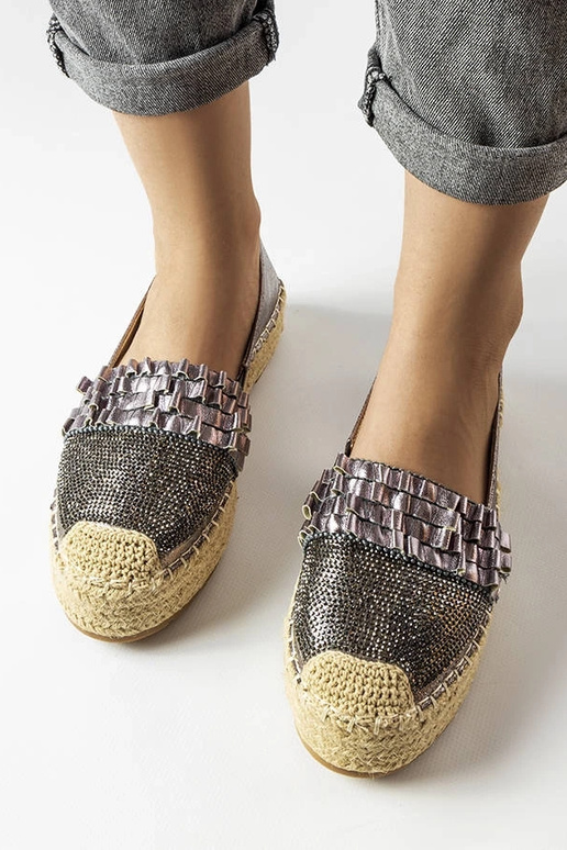 Lauro sudraba cirkona espadrilas -... Lauro sudraba cirkona espadrilas -...