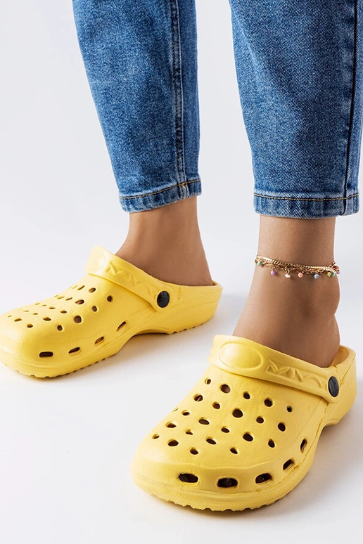 Kleist Yellow Foam Closed Toe Flip-Flops