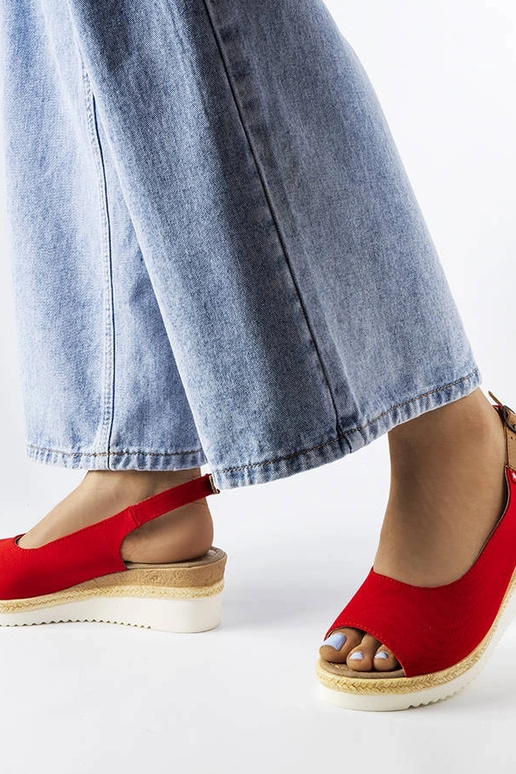 Sarkani sandales uz platformas, „Big...