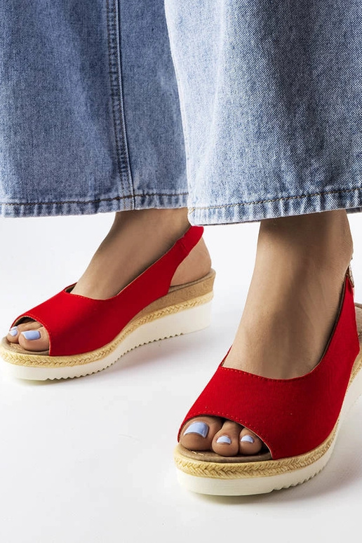 Sarkani sandales uz platformas, „Big...