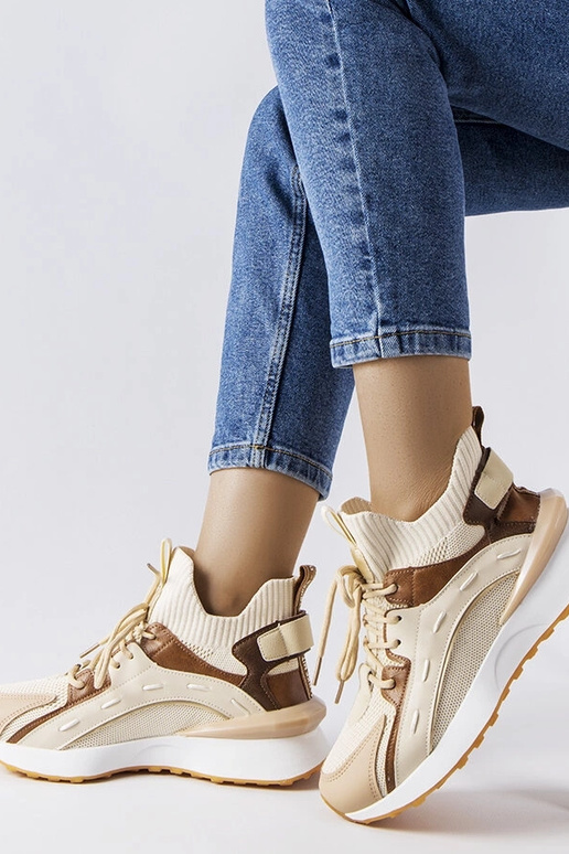 Bēšs sporta kedu audums Begins