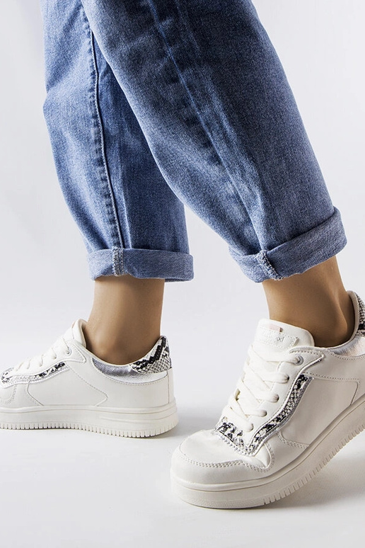 Baltas eko-ādas kedas Nelma