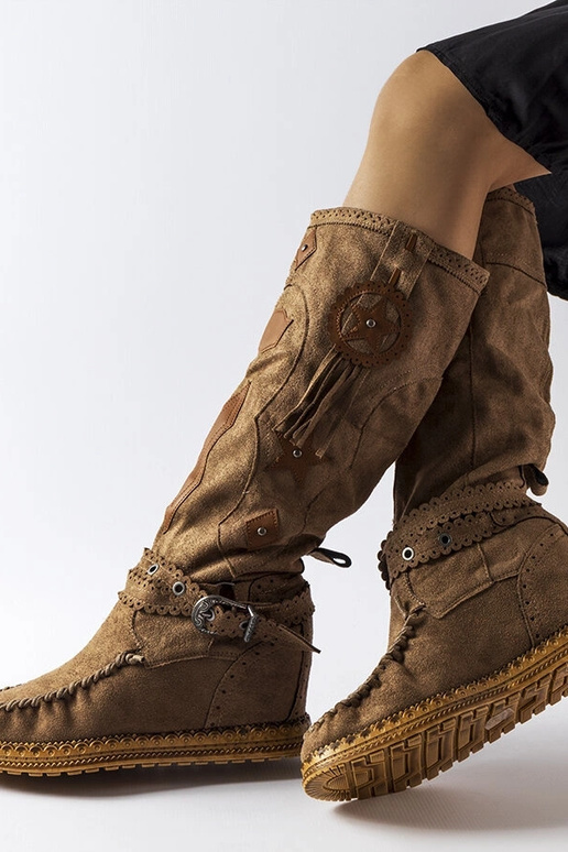 Tumši brūni boho zābaki Putignano