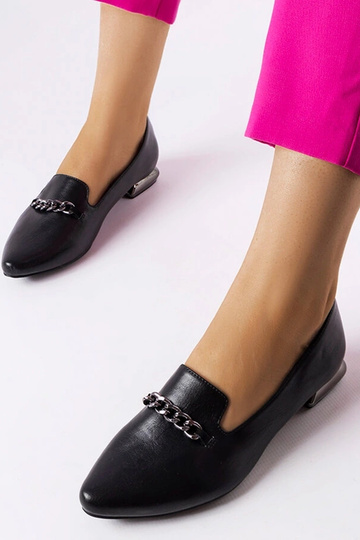 Melni balerīni ar ādas...