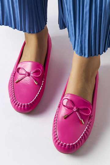 Rozā loafers ar banti Via...