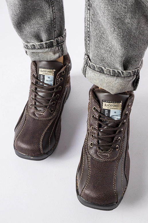 Brūni zēnu siltināti puszābaki Curzio