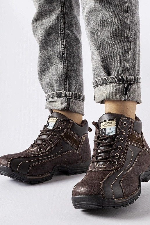 Brūni zēnu siltināti puszābaki Curzio