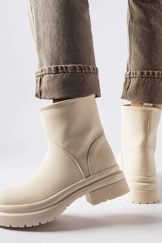 Bēši gumijas izolēti zābaki Clotilde