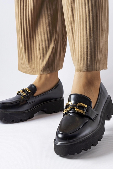 Melni sieviešu mokasīni ar...