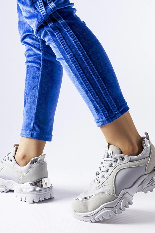 Lodgeville pelēkas kedas ar sudraba...