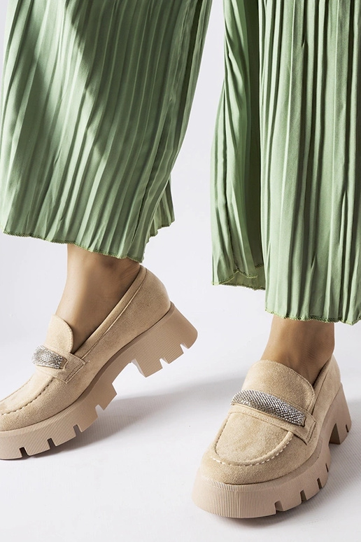 Bēši mokasīni ar masīvu zoli Macario