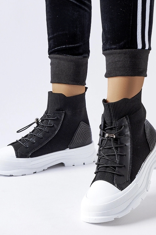 Fredo augstas zeķes melnas kedas