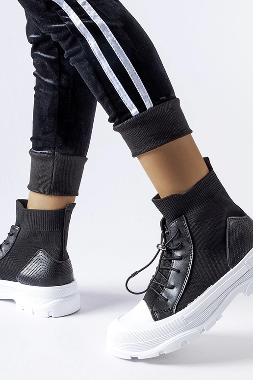 Fredo augstas zeķes melnas kedas