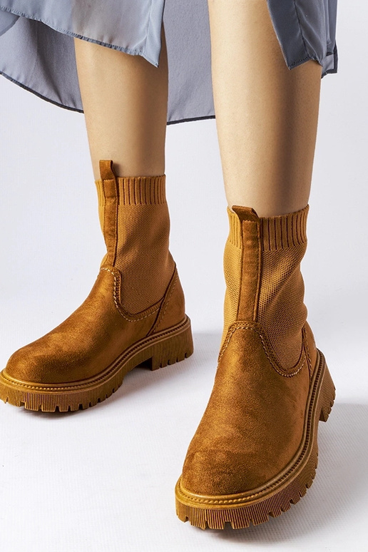 Brūni mākslīgā zamša zābaki Big Star...