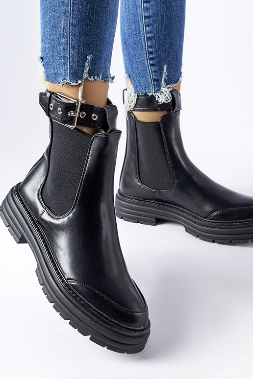 Melni puszābaki ar dekoratīvu aizdari...