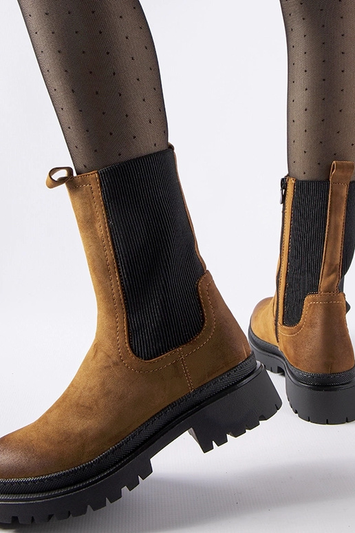 Brūni siltināti augstie zābaki Bernardo